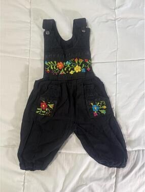Kid's Black and Navy Dungarees-overall
